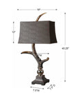 Stag Horn - Dark Shade Table Lamp - Dark Brown