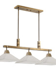 Brookdale - Industrial 3 Light Linear Chandelier - Gold