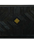 Faulkner - 3 Drawer Modern Chest - Black / Brass