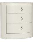 Serenity - Wavecrest Oval Nightstand - White