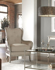 Chalina - High Back Armchair - White