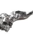Three Peas In A Pod - Metallic Sculpture - Pearl Silver