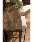Montclair - Brindle Console With 3 Stools - Light Brown / Beige