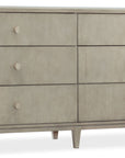 Elixir - 6-Drawer Dresser - Pearl Silver