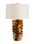 Bassa - Glazed Table Lamp - Brown / Cream