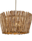 Rhea - 4 Light Wood Branch Chandelier - Woodtone