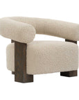 Lennox - Shearling Accent Chair - Beige / Brown