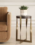 Drew - Brass Accent Table - Bronze