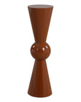 Hepler - Gloss Terracotta Drink Table - Dark Brown