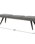 Bowtie - Charcoal Fabric Bench