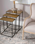 Coreene - Iron Nesting Tables (Set of 3)