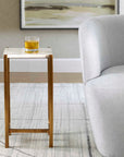 Affinity - White Marble Accent Table