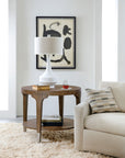Chapman - Round Side Table - Medium Brown