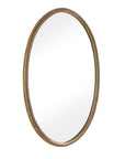 Ellis - Beaded Oval Mirror - Brass