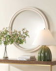 Florian - Warm White Round Mirror - White