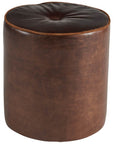 Gemma - Round Ottoman, Special Order - Dark Brown
