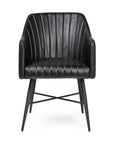 Leon - Leather Dining Chair - Midnight Raven