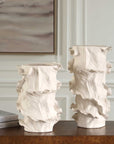 Ripple Crest - Vases (Set of 2) - White