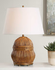 Reed - Honey Rattan Table Lamp - Light Brown