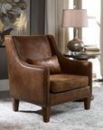 Clay - Leather Armchair - Dark Brown