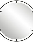 Cashel - Round Iron Mirror - Black