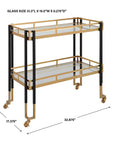 Kentmore - Modern Bar Cart - Gold
