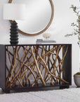 Teak Maze - Console Table - Dark Brown