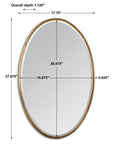 Herleva - Oval Mirror - Gold