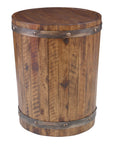 Ceylon - Wine Barrel Side Table - Dark Brown