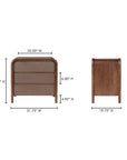 Rye - 3 Drawer Nightstand - Warm Brown