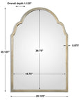Brayden - Petite Arch Mirror - Silver