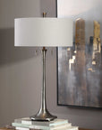 Aliso - Cast Iron Lamp - Pearl Silver
