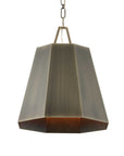 Granada - 1 Light Hexagon Pendant - Dark Gray