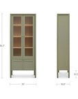 Hannah - Tall Display Cabinet - Green