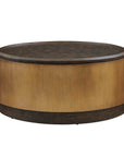 Parrish - Round Coffee Table - Brass / Woodtone