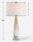Lyra - Table Lamp - White & Gold
