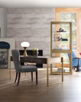 Curata - Writing Desk - Dark Brown / Gold