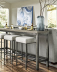 Curated - Mitchell Console Table With 3 Stools - Dark Brown