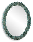 Bonaire - Oval Mirror - Teal Blue