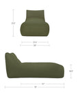 Lirio - Chaise - Green