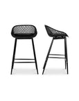 Piazza - Outdoor Counter Stool (Set of 2) - Black