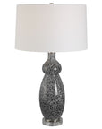 Velino - Curvy Glass Table Lamp - Dark Gray