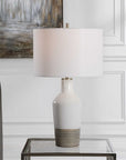 Dakota - Crackle Table Lamp - White
