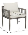 Borneo - Outdoor Dining Chair - White / Dark Gray