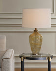 Rainer - Blown Glass Table Lamp - Brown / White
