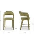 Martens - Counter Stool Velvet - Green