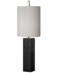 Delaney - Marble Column Accent Lamp - Black