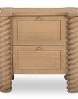 Treccia - 2 Drawer Nightstand - Oak