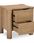 Treccia - 2 Drawer Nightstand - Oak