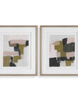 Color Block - Framed Prints (Set of 2) - Light Brown